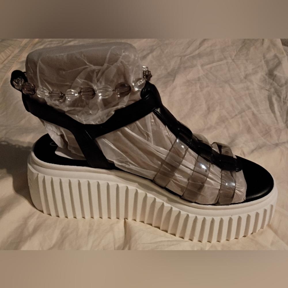 New & Unused Sam Edelman's Circus NY Embellished Fisherman Platform Sandals-8.5